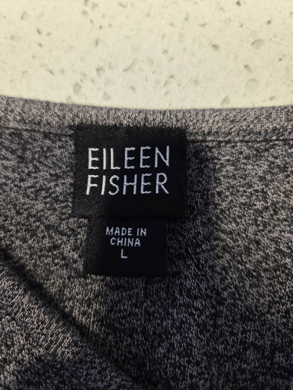 Eileen Fisher Heather Grey Sleeveless Cotton Maxi Dress - Picture 5 of 6